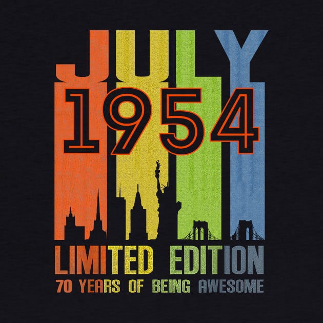 July 1954 70 Years Of Being Awesome Limited Edition by Brodrick Arlette Store